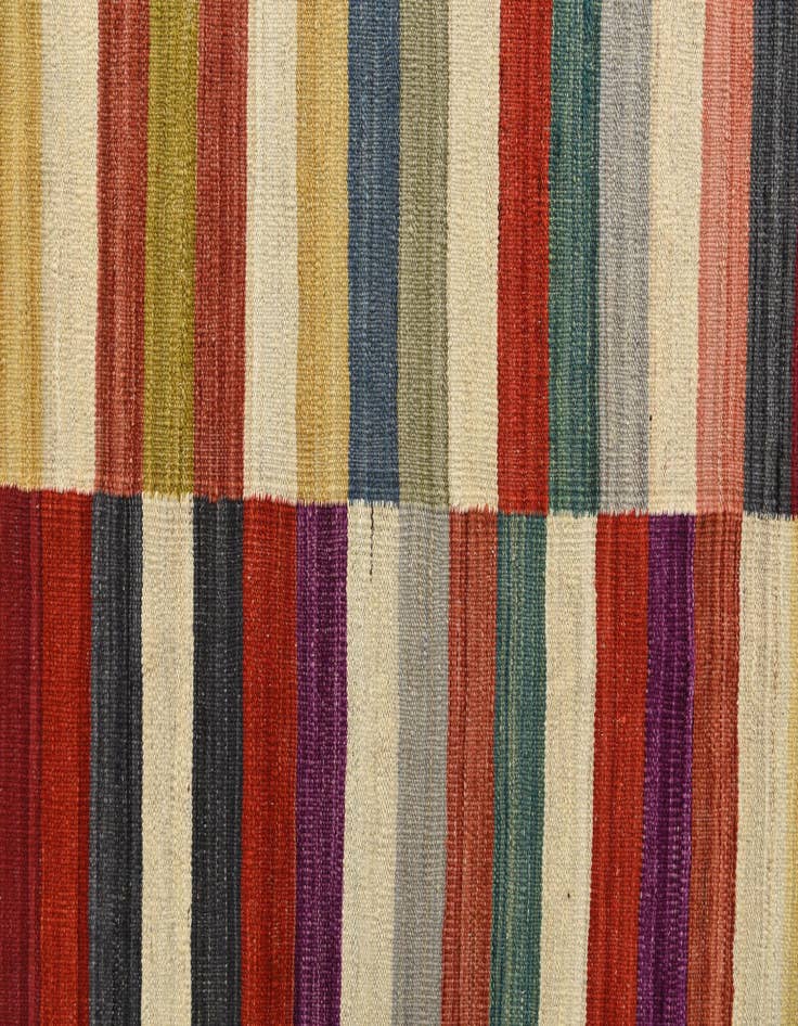 Detail image of  7' x 9' 3  Hand Woven Kilim Modern Wool Rug