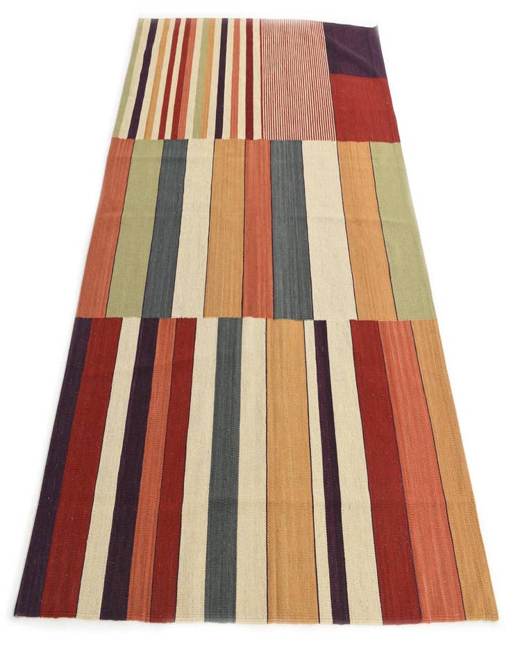 Detail image of  6' x 7' 9  Hand Woven Kilim Modern Wool Rug