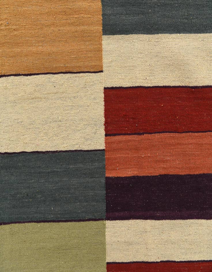 Detail image of  6' x 7' 9  Hand Woven Kilim Modern Wool Rug
