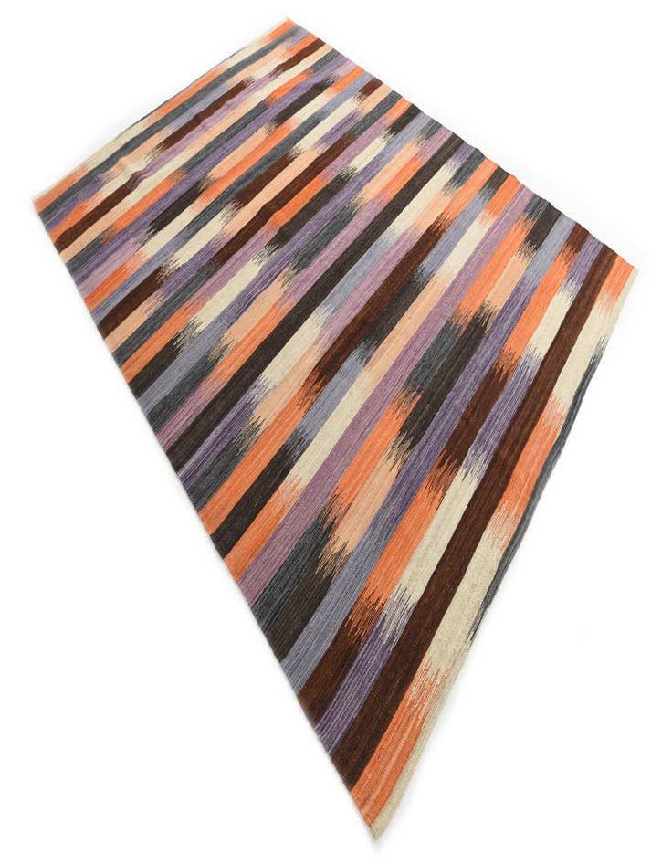 Detail image of  7' x 9' 3  Hand Woven Kilim Modern Wool Rug