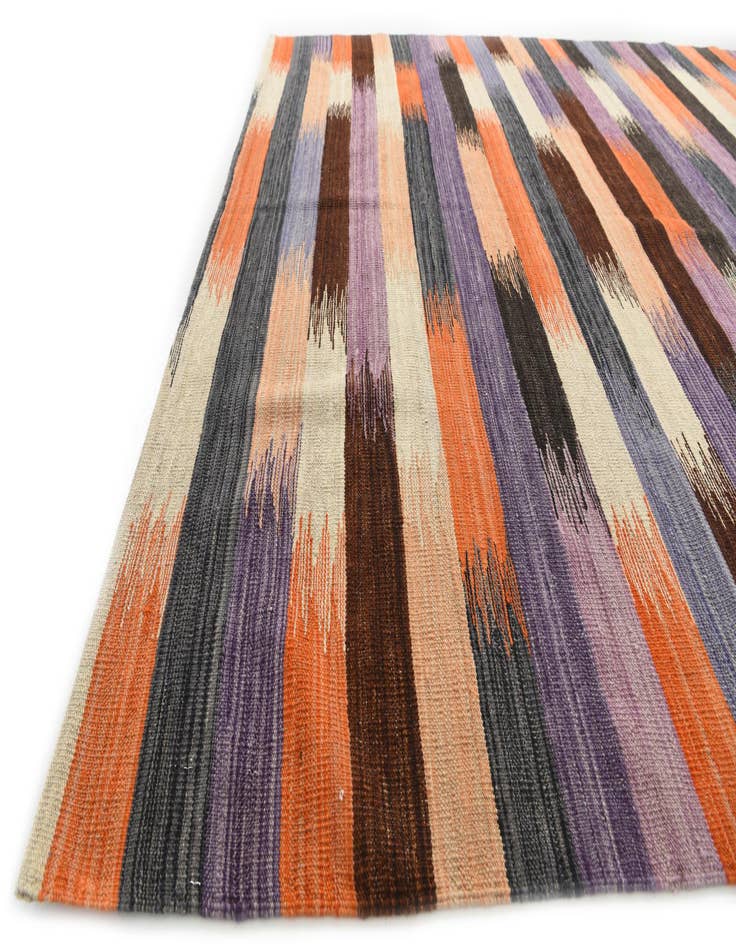 Detail image of  7' x 9' 3  Hand Woven Kilim Modern Wool Rug