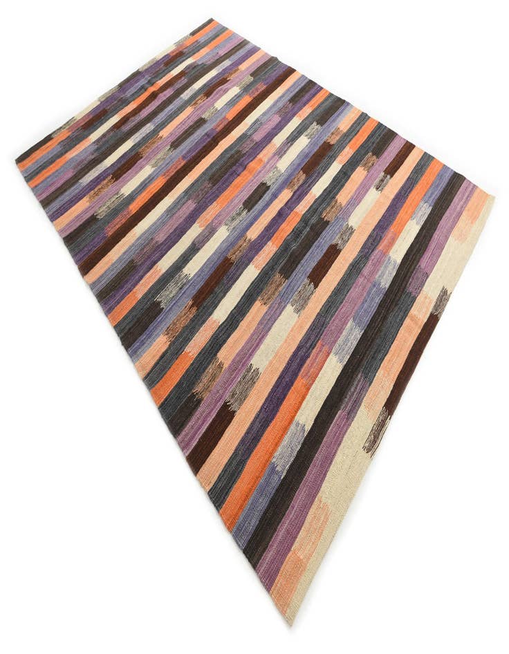 Detail image of  6' 10 x 9' 4  Hand Woven Kilim Modern Wool Rug