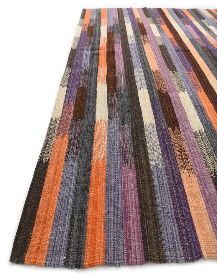 Detail image of  6' 10 x 9' 4  Hand Woven Kilim Modern Wool Rug