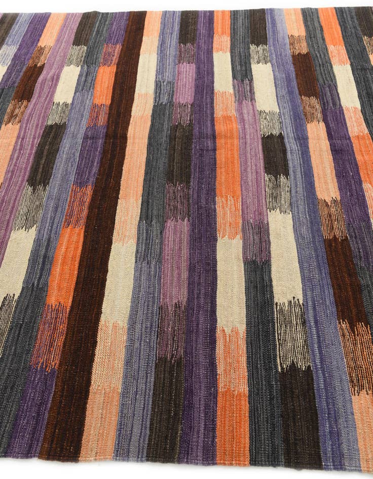 Detail image of  6' 10 x 9' 4  Hand Woven Kilim Modern Wool Rug