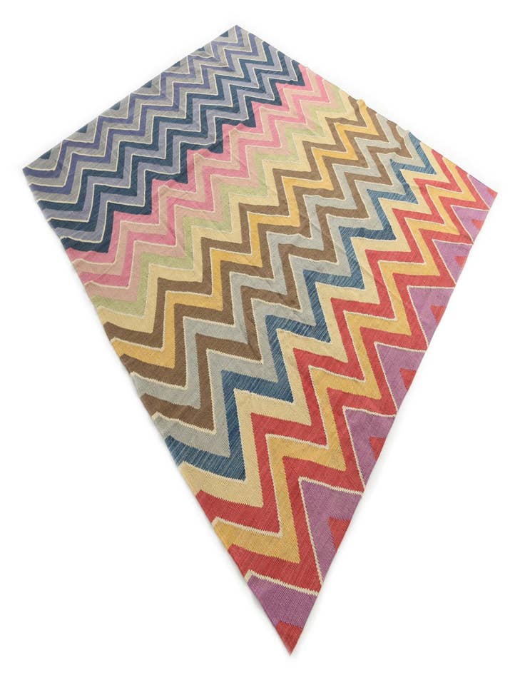 Detail image of  8' 5 x 9' 10  Hand Woven Kilim Modern Wool Rug