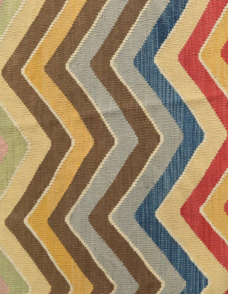 Detail image of  8' 5 x 9' 10  Hand Woven Kilim Modern Wool Rug