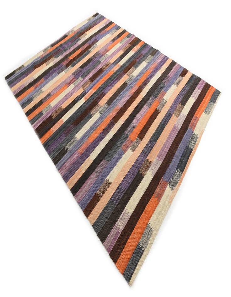 Detail image of  7' x 9' 3  Hand Woven Kilim Modern Wool Rug