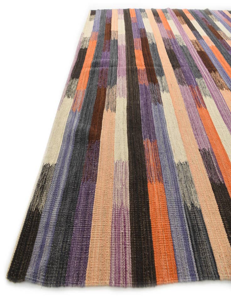 Detail image of  7' x 9' 3  Hand Woven Kilim Modern Wool Rug
