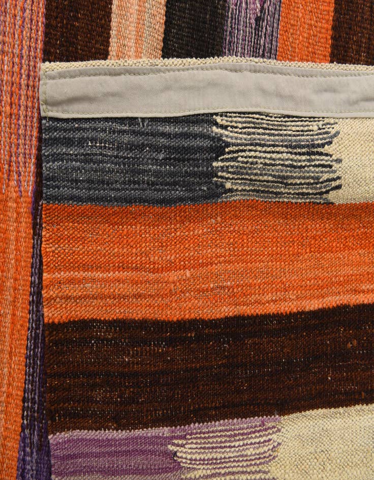 Detail image of  7' x 9' 3  Hand Woven Kilim Modern Wool Rug