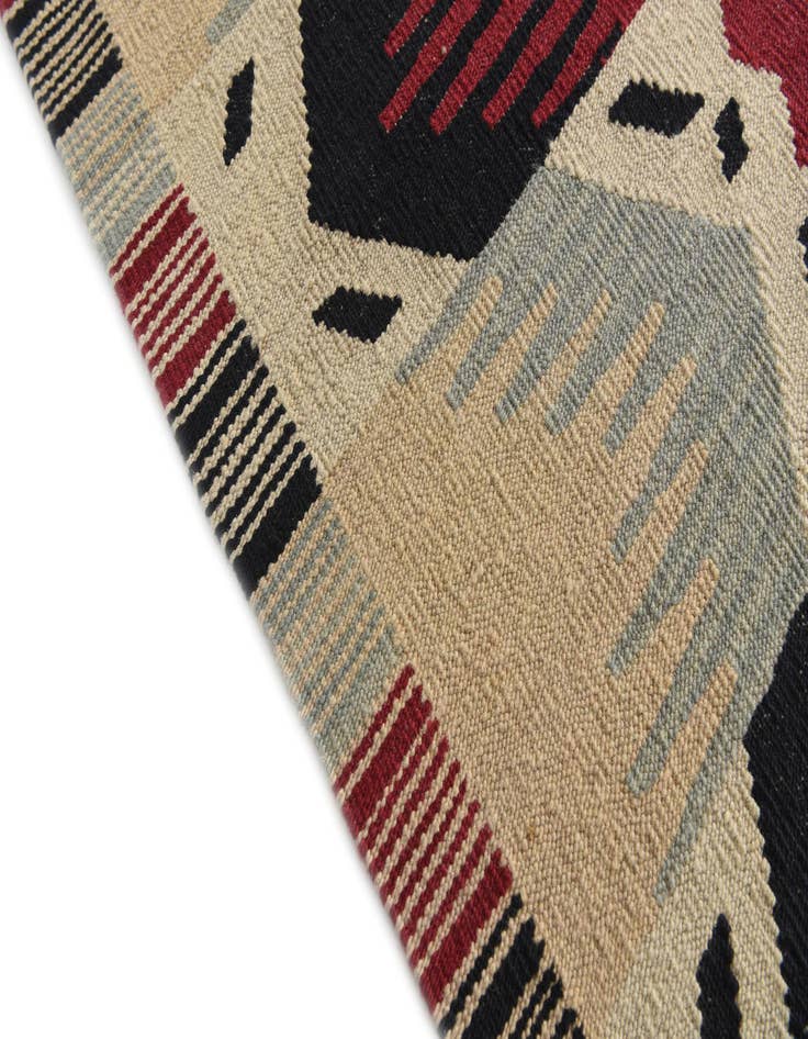 Detail image of  8' 9 x 11' 6  Hand Woven Kilim Modern Wool Rug