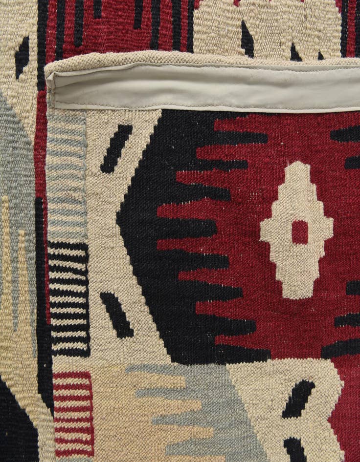 Detail image of  8' 9 x 11' 6  Hand Woven Kilim Modern Wool Rug