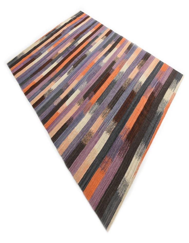 Detail image of  7' x 9' 5  Hand Woven Kilim Modern Wool Rug