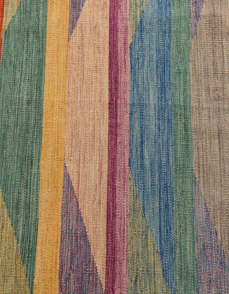 Detail image of  6' 5 x 10'  Hand Woven Kilim Modern Wool Rug