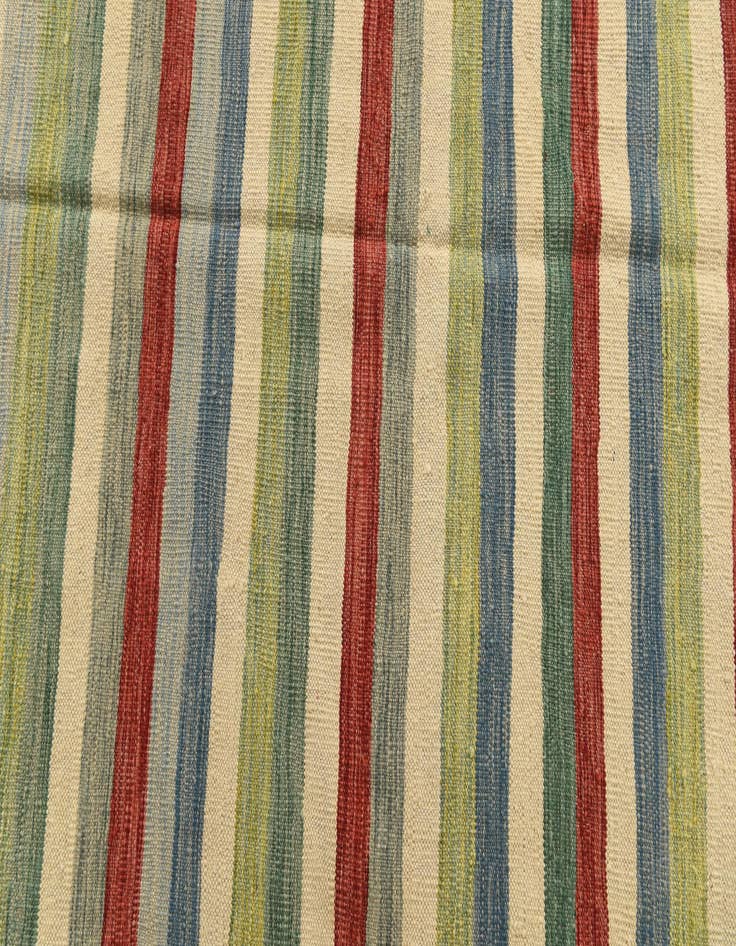 Detail image of  5' 9 x 8' 1  Hand Woven Kilim Modern Wool Rug