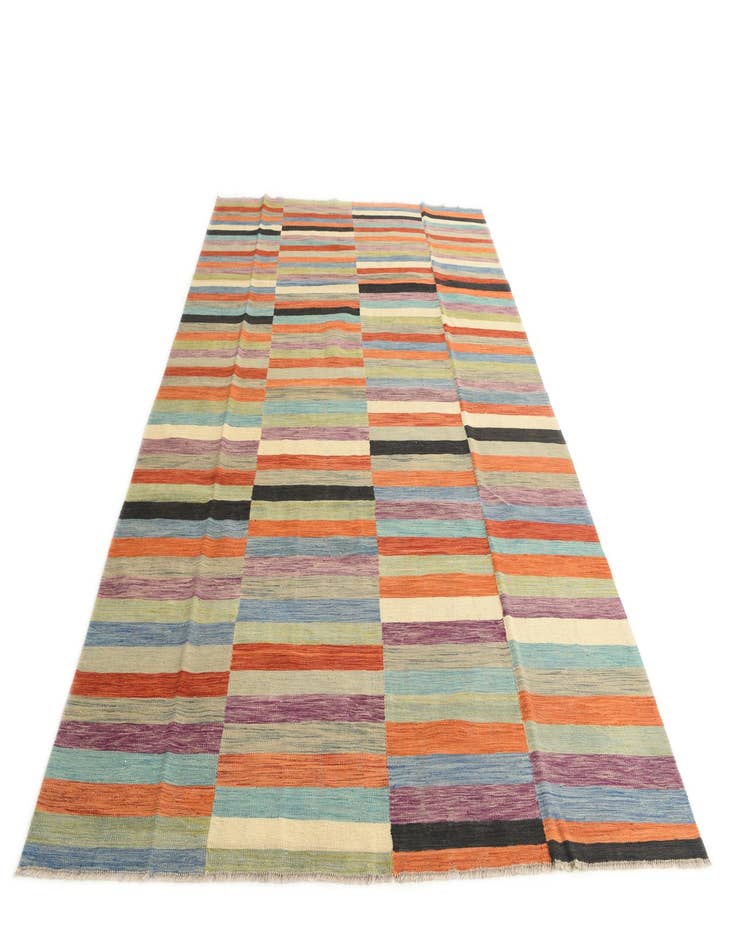 Detail image of  6' 4 x 9' 8  Hand Woven Kilim Modern Wool Rug