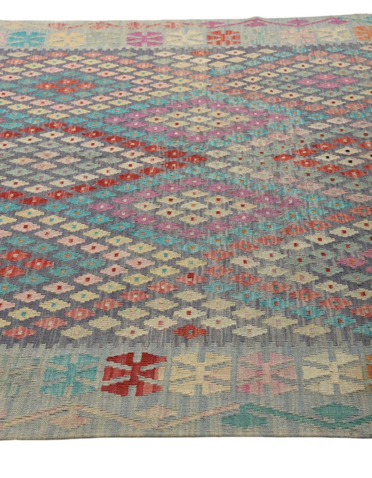 Detail image of  7' x 9' 7  Hand Woven Kilim Modern Wool Rug