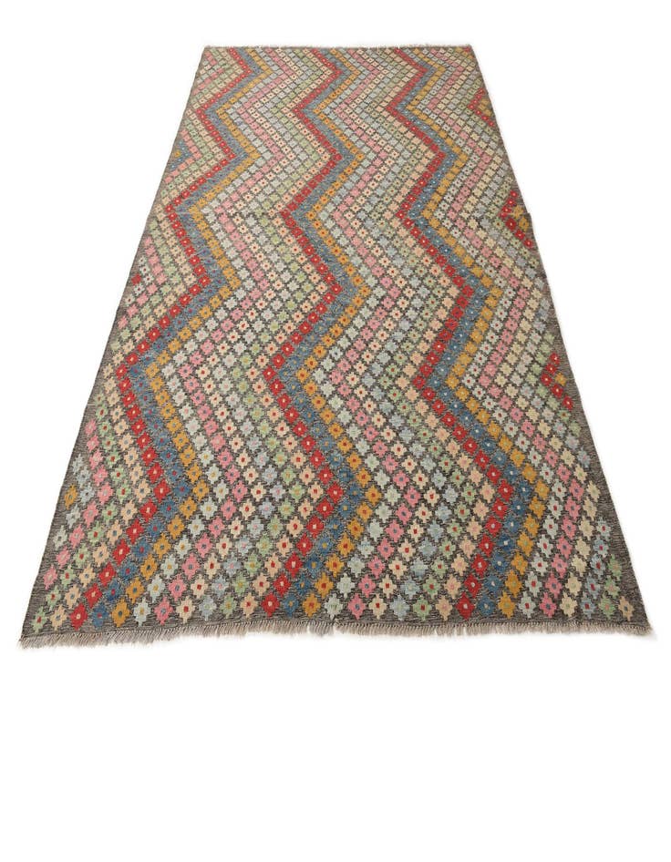 Detail image of  7' 2 x 9' 3  Hand Woven Kilim Modern Wool Rug