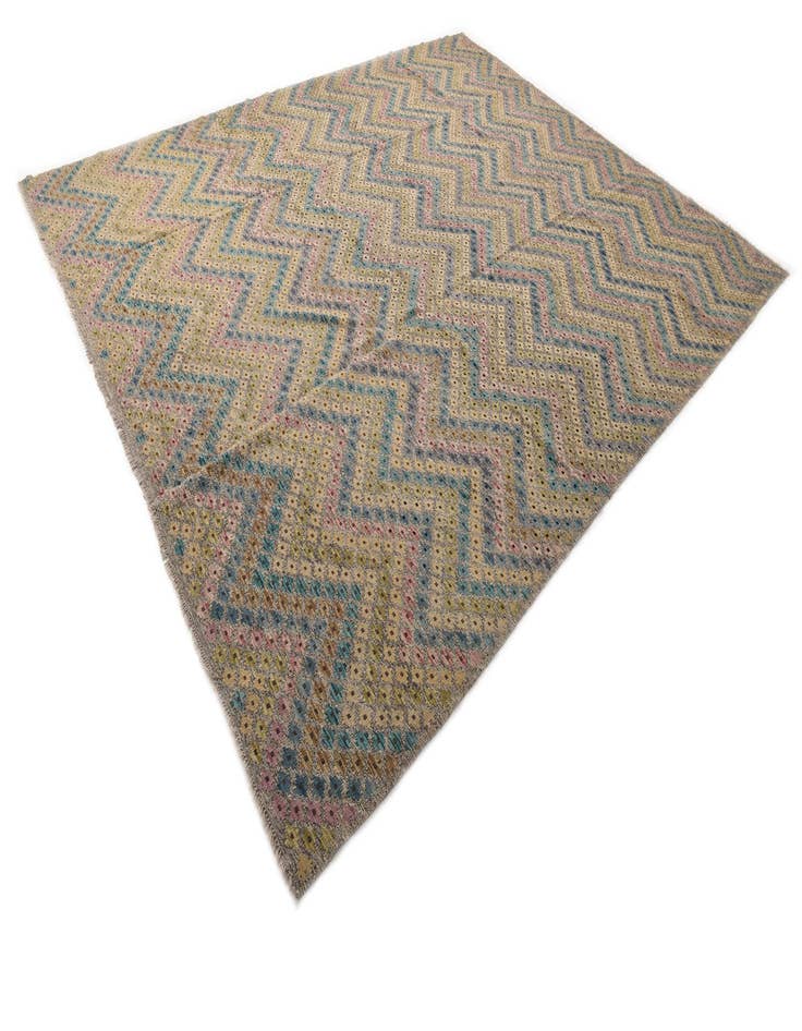 Detail image of  10' 8 x 12' 10  Hand Woven Kilim Modern Wool Rug