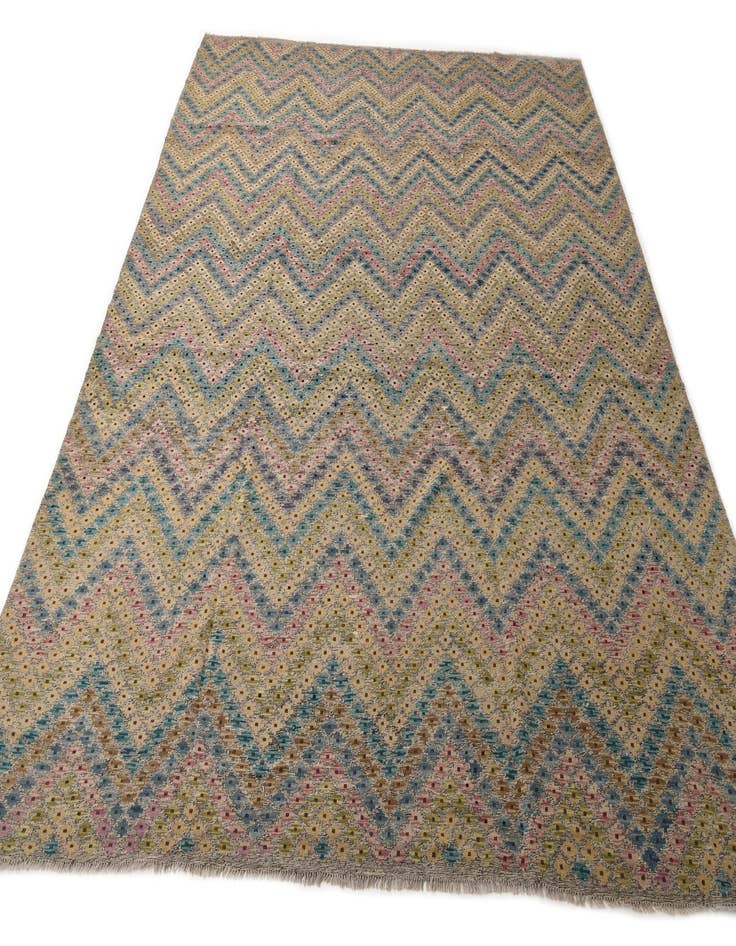 Detail image of  10' 8 x 12' 10  Hand Woven Kilim Modern Wool Rug