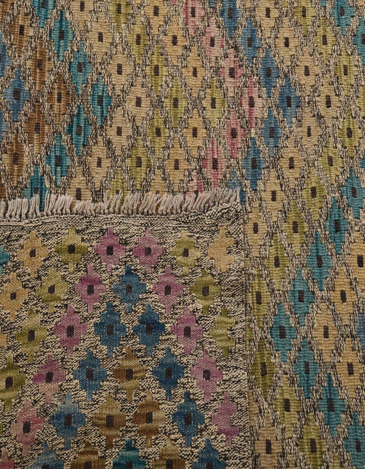 Detail image of  10' 8 x 12' 10  Hand Woven Kilim Modern Wool Rug