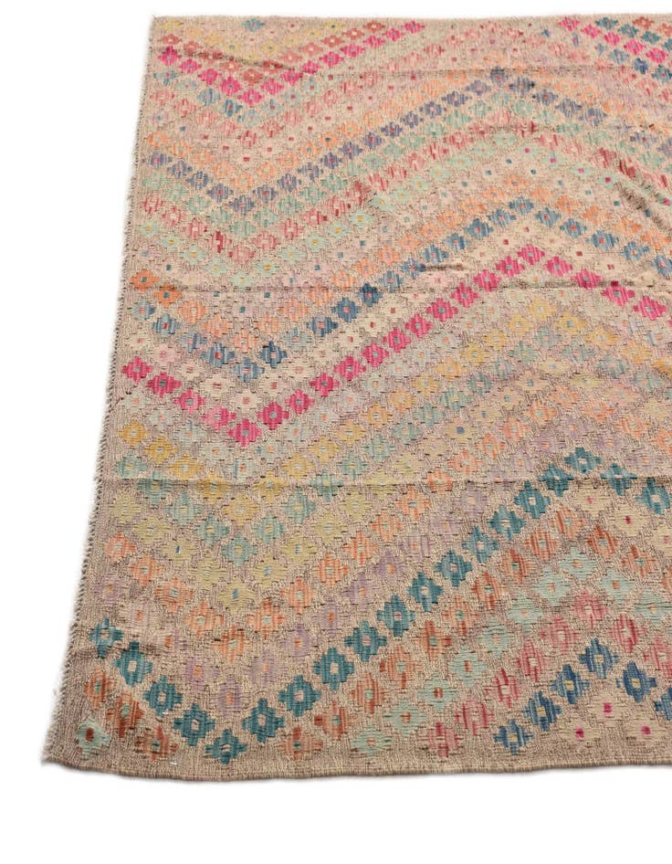 Detail image of  6' 9 x 8' 3  Hand Woven Kilim Modern Wool Rug