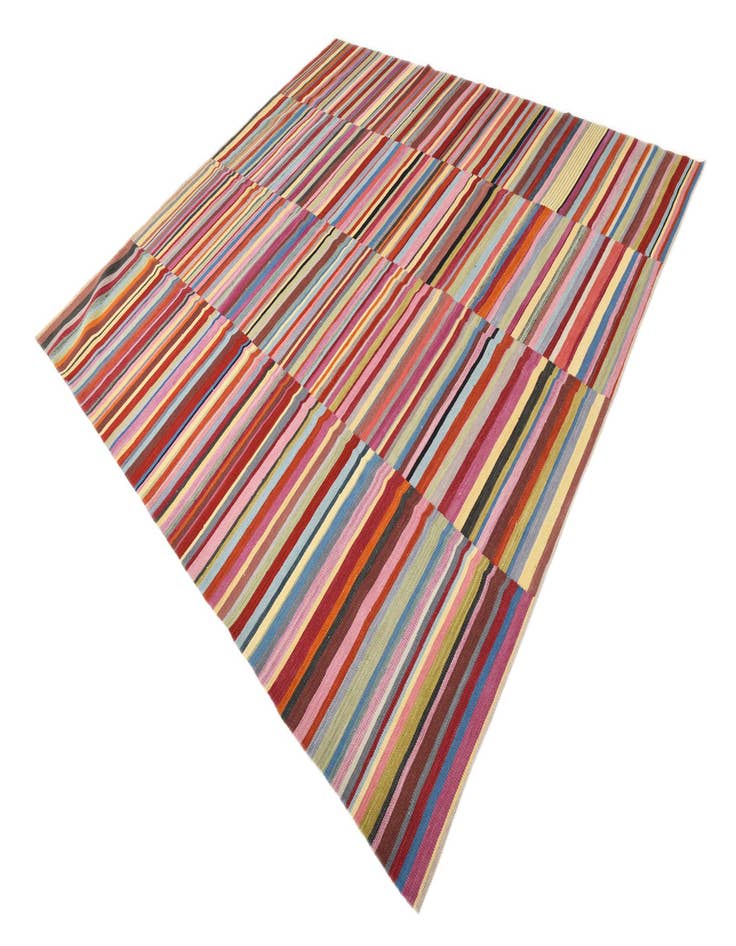 Detail image of  8' 8 x 9' 7  Hand Woven Kilim Modern Wool Rug