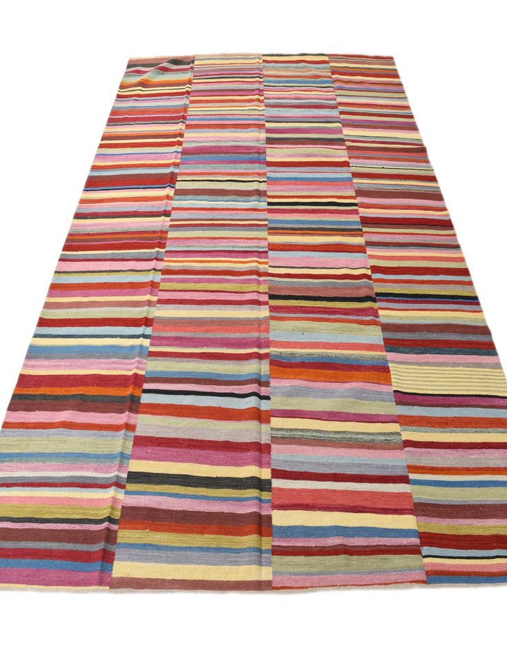 Detail image of  8' 8 x 9' 7  Hand Woven Kilim Modern Wool Rug