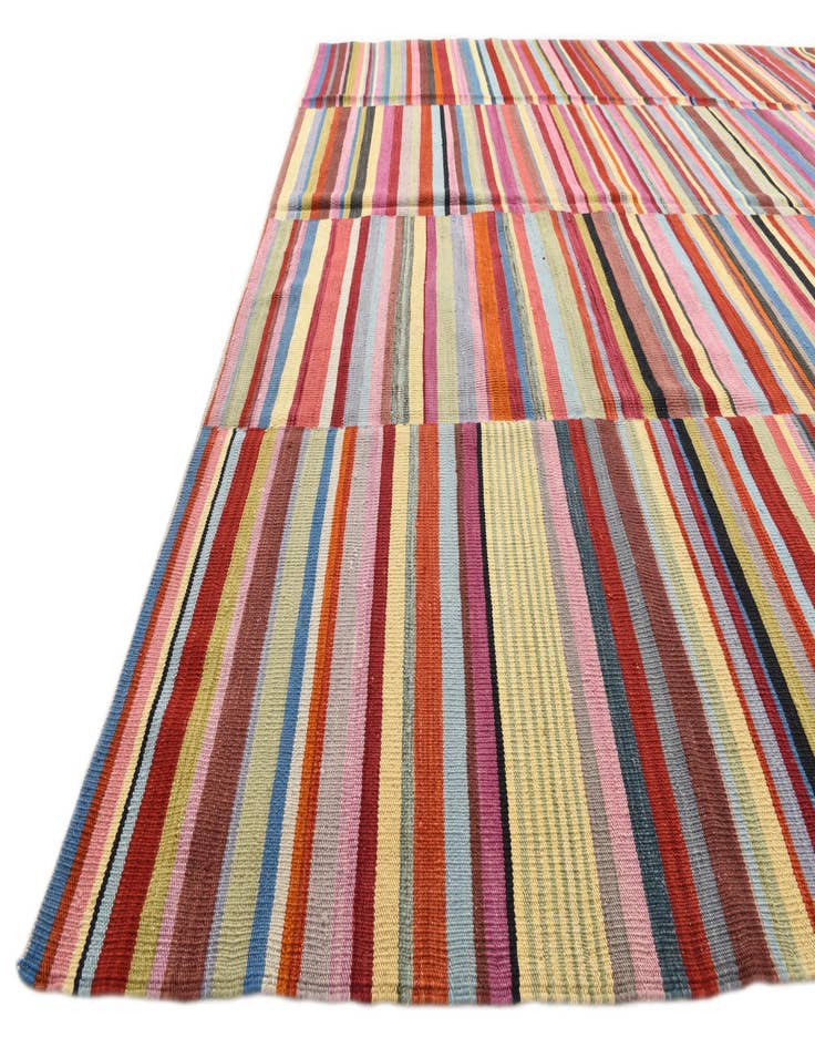 Detail image of  8' 8 x 9' 7  Hand Woven Kilim Modern Wool Rug