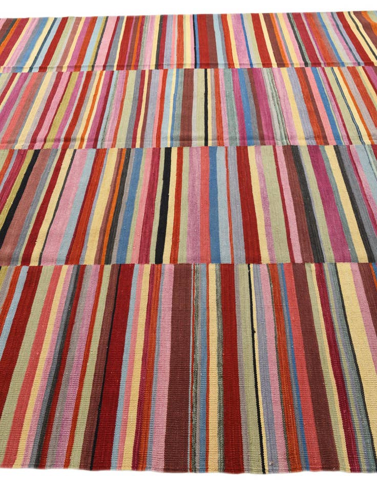 Detail image of  8' 8 x 9' 7  Hand Woven Kilim Modern Wool Rug