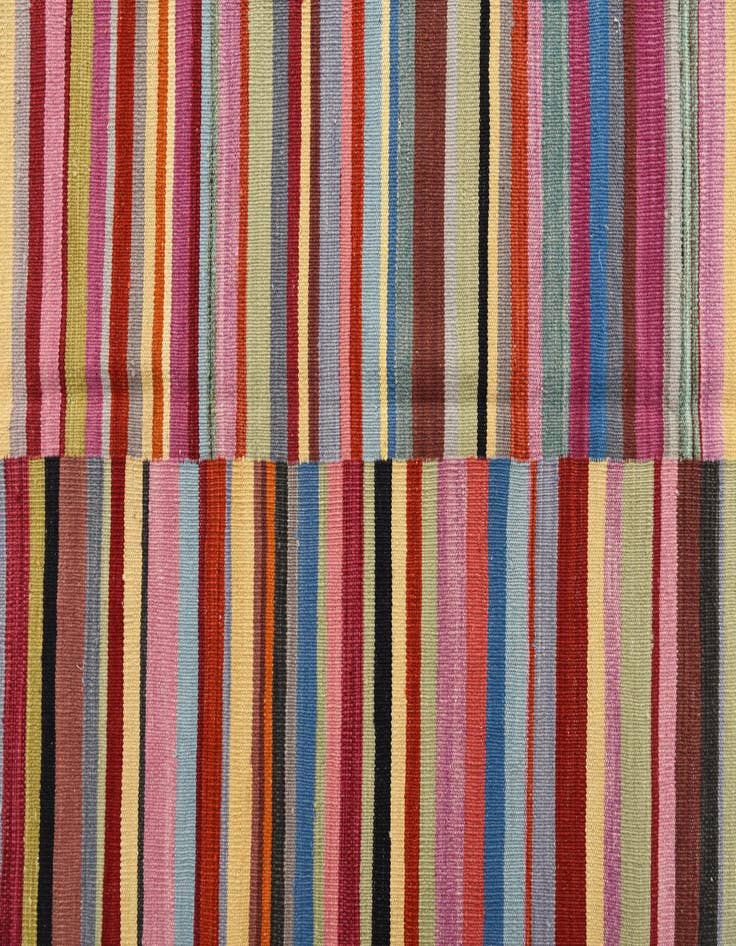 Detail image of  8' 8 x 9' 7  Hand Woven Kilim Modern Wool Rug