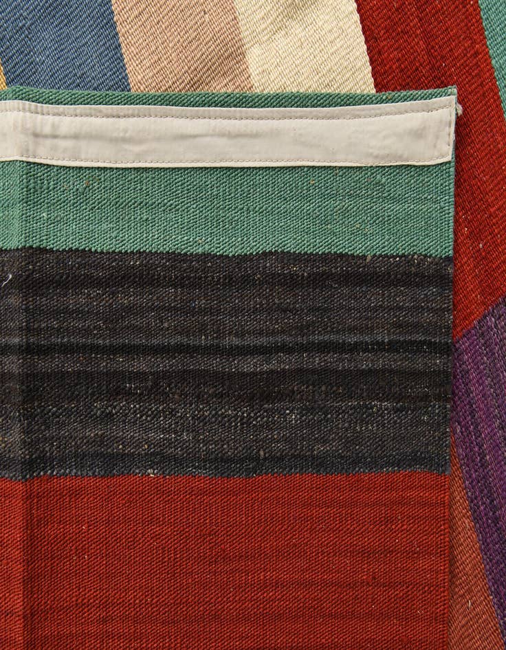 Detail image of  8' 2 x 11' 5  Hand Woven Kilim Modern Wool Rug