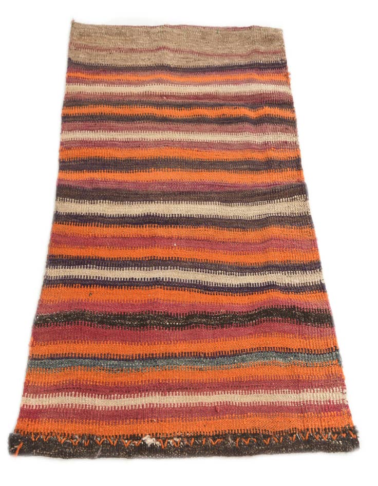 Detail image of  2' 8 x 3' 6  Hand Woven Kilim Modern Wool Rug