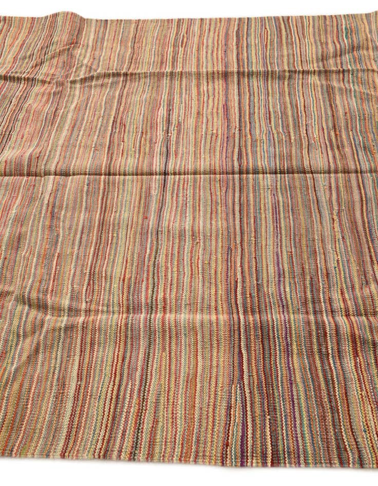 Detail image of  5' x 6' 7  Hand Woven Kilim Modern Wool Rug