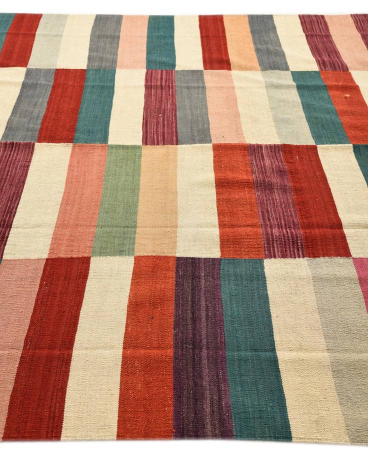 Detail image of  8' 2 x 11' 5  Hand Woven Kilim Modern Wool Rug