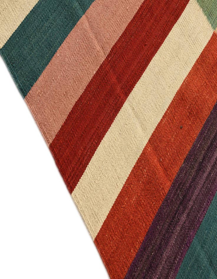 Detail image of  8' 2 x 11' 5  Hand Woven Kilim Modern Wool Rug