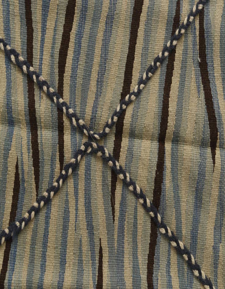 Detail image of  4' 6 x 6' 1  Hand Woven Kilim Modern Wool Rug