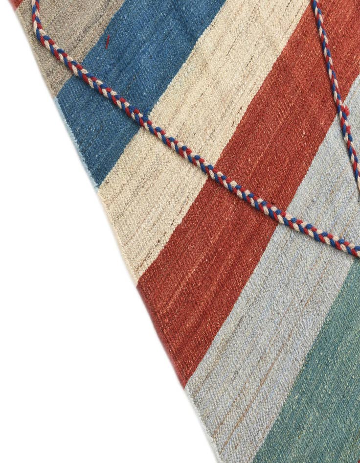 Detail image of  6' 3 x 10'  Hand Woven Kilim Modern Wool Rug
