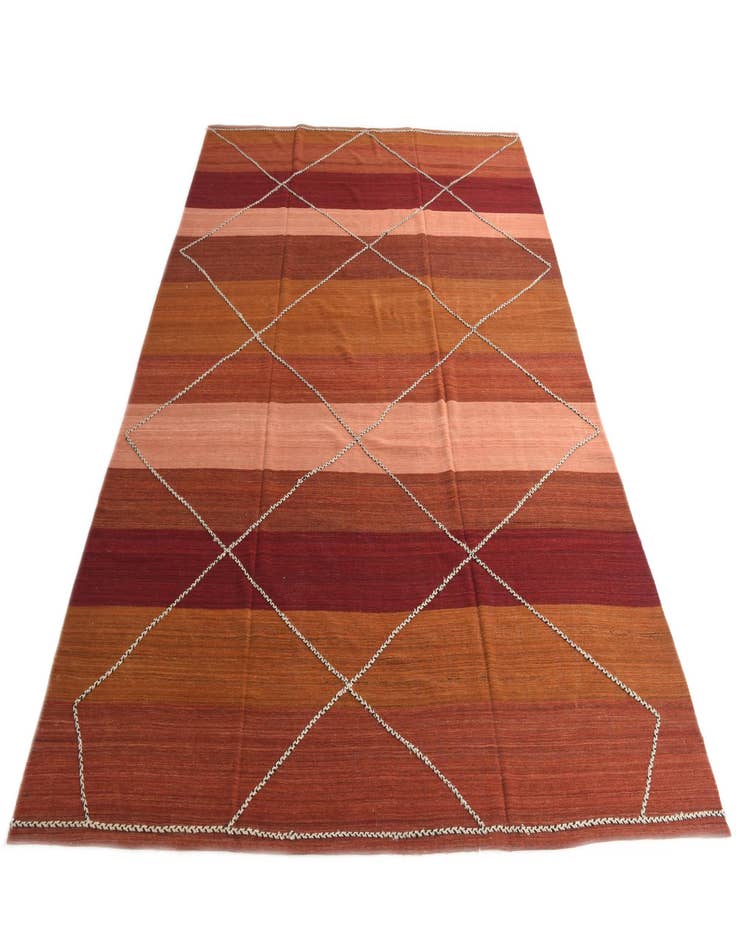 Detail image of  10' 1 x 12' 9  Hand Woven Kilim Modern Wool Rug