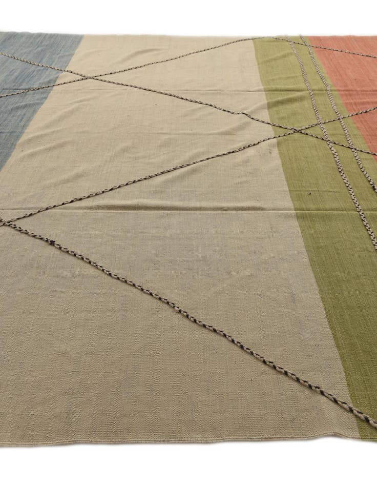 Detail image of  10' x 12' 9  Hand Woven Kilim Modern Wool Rug