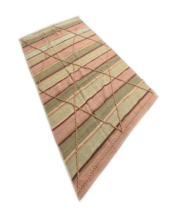 Detail image of  5' 7 x 8' 6  Hand Woven Kilim Modern Wool Rug