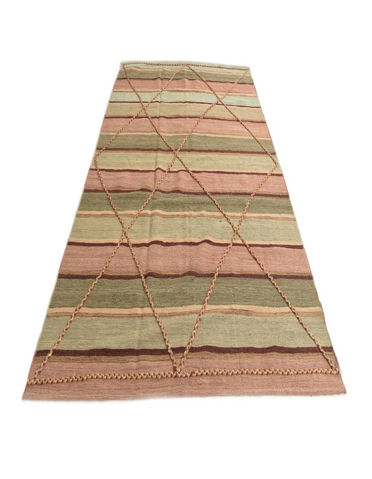 Detail image of  5' 7 x 8' 6  Hand Woven Kilim Modern Wool Rug