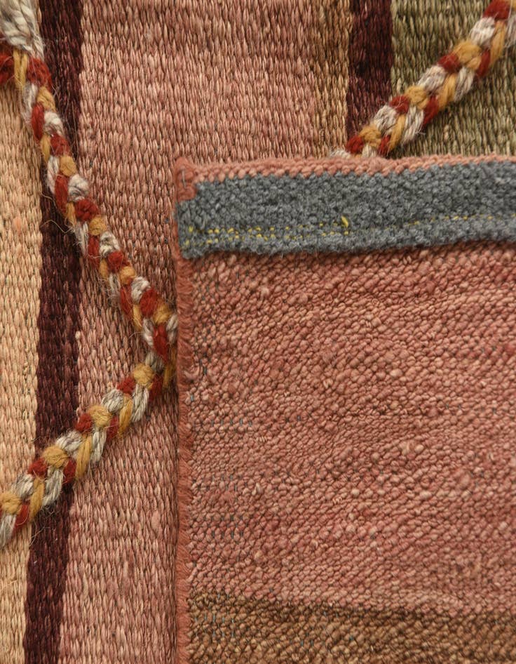 Detail image of  5' 7 x 8' 6  Hand Woven Kilim Modern Wool Rug