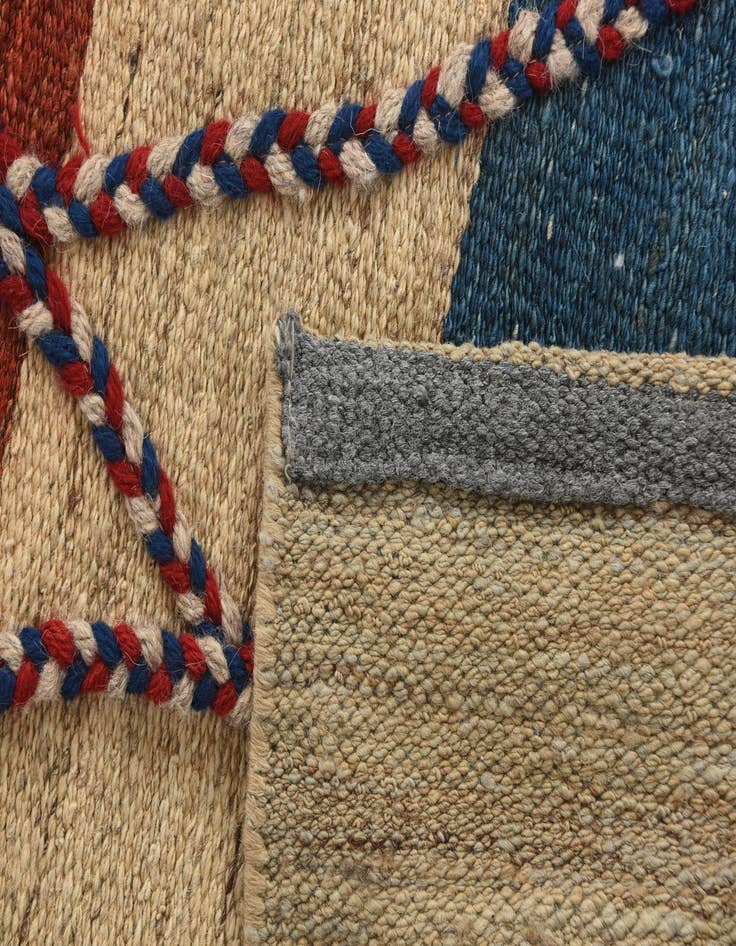 Detail image of  6' 3 x 9' 9  Hand Woven Kilim Modern Wool Rug