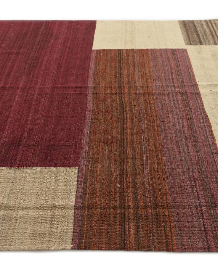 Detail image of  6' x 8'  Hand Woven Kilim Modern Wool Rug