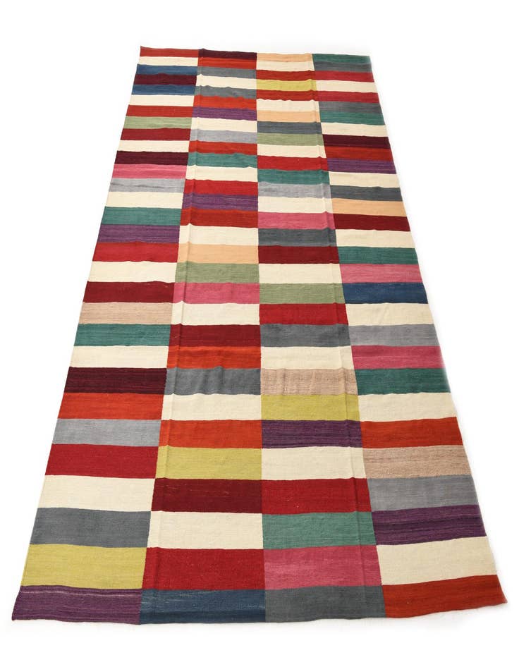 Detail image of  8' 2 x 11' 4  Hand Woven Kilim Modern Wool Rug