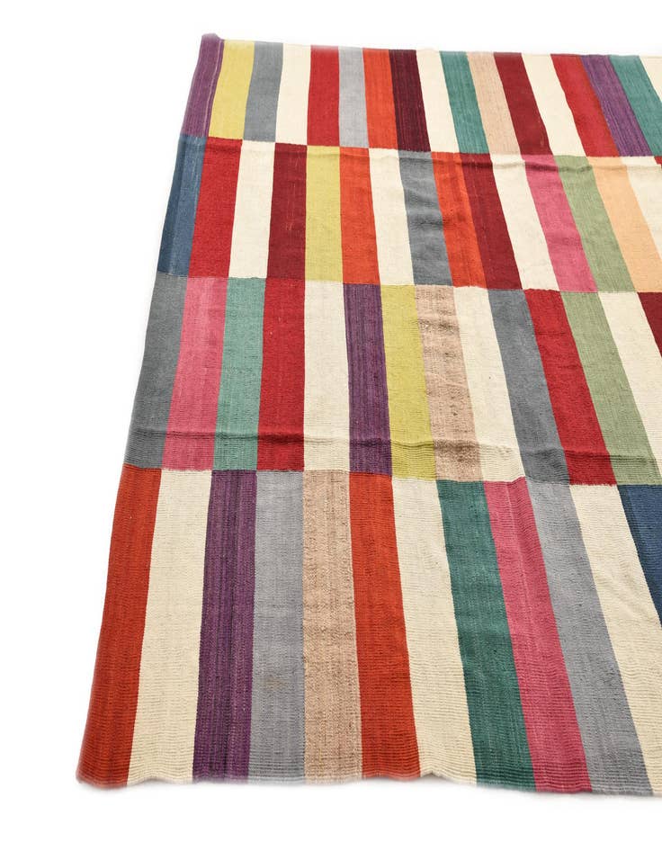 Detail image of  8' 2 x 11' 4  Hand Woven Kilim Modern Wool Rug