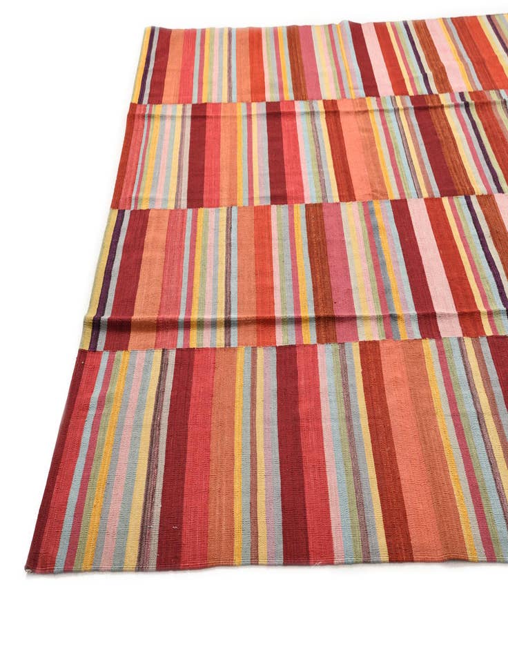 Detail image of  8' 7 x 11' 4  Hand Woven Kilim Modern Wool Rug