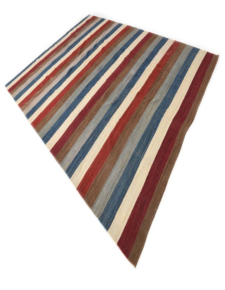 Detail image of  9' 8 x 13' 1  Hand Woven Kilim Modern Wool Rug