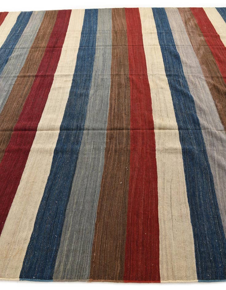 Detail image of  9' 8 x 13' 1  Hand Woven Kilim Modern Wool Rug