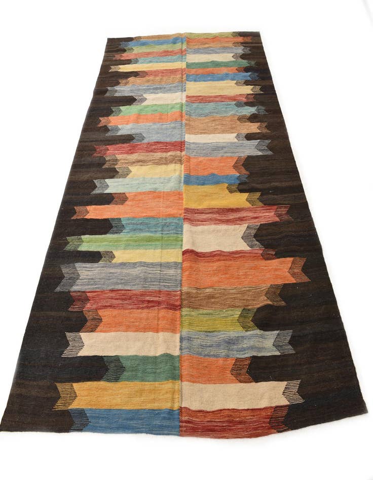 Detail image of  6' 9 x 9' 7  Hand Woven Kilim Modern Wool Rug